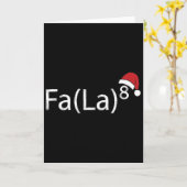 Fa La 8 Grappig Kerstlied Wiskundeleraar Kerstman Kaart (Gele Bloem)