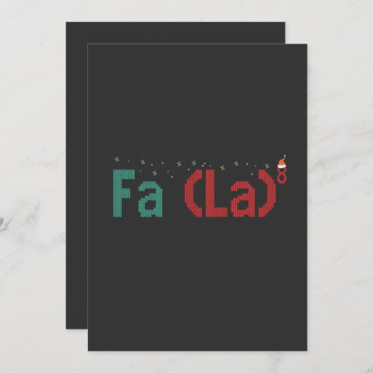 FA (LA)8 Grappig nerdy Wiskunde kerstcadeau Bedankkaart (Voorkant / Achterkant)