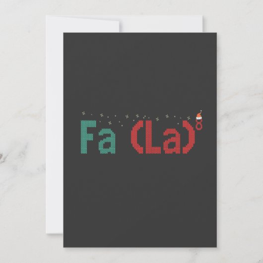 FA (LA)8 Grappig nerdy Wiskunde kerstcadeau Kaart (Voorkant)