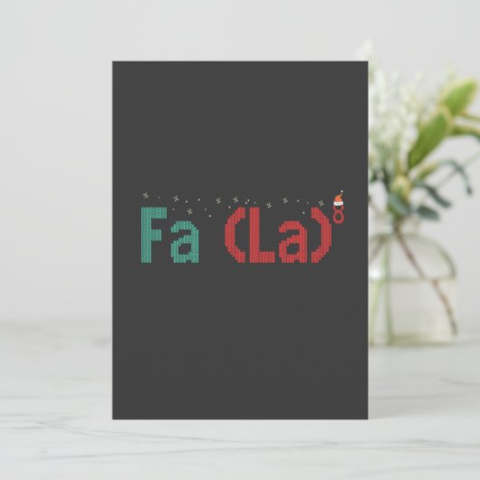 FA (LA)8 Grappig nerdy Wiskunde kerstcadeau Kaart (Staand voorkant)