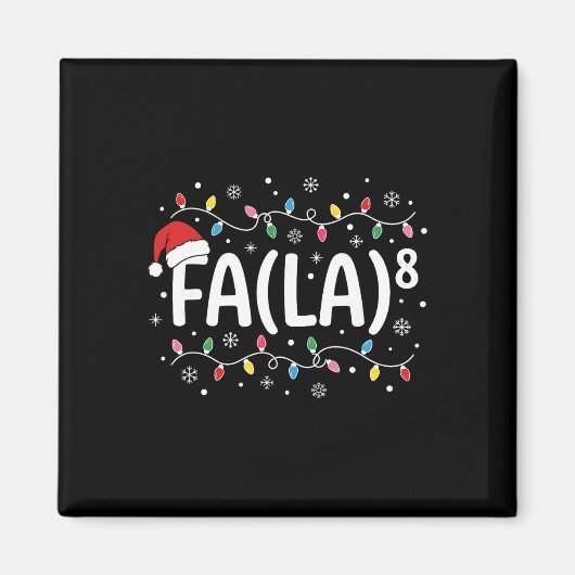 Fa La 8 Grappige Kerstlied Santa Wiskunde Leraar S Magneet (Voorkant)