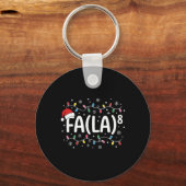 Fa La 8 Grappige Kerstlied Santa Wiskunde Leraar S Sleutelhanger (Voorkant)