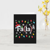 Fa (la) 8 Grappige Kerstman Fa La Wiskunde Docent Kaart (Gele Bloem)