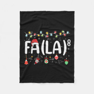 Fa (la)8 Grappige Kerstman Fa La Wiskunde Leraar Fleece Deken