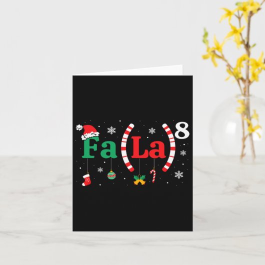 Fa (la)8 Grappige Kerstman Fa La Wiskunde Leraar Kaart (Gele Bloem)