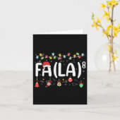 Fa (la)8 Grappige Kerstman Fa La Wiskunde Leraar Kaart (Gele Bloem)