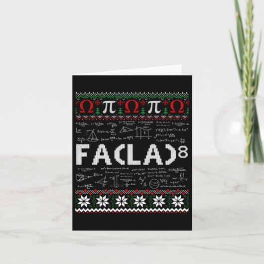 Fa (la)8 Grappige Kerstman Fa La Wiskunde Leraar Kaart (Voorkant)