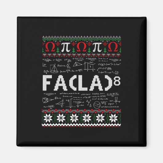 Fa (la)8 Grappige Kerstman Fa La Wiskunde Leraar Magneet (Voorkant)
