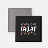 Fa (la)8 Grappige Kerstman Fa La Wiskunde Leraar Magneet (Voorkant / Achterkant)
