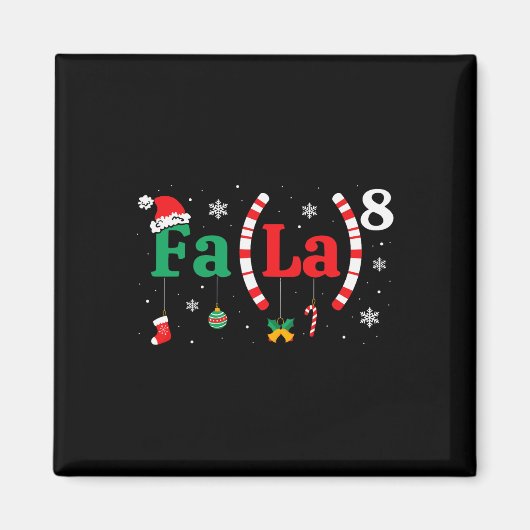 Fa (la)8 Grappige Kerstman Fa La Wiskunde Leraar Magneet (Voorkant)
