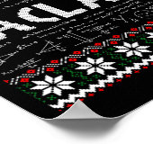 Fa (la)8 Grappige Kerstman Fa La Wiskunde Leraar Poster (Hoek)