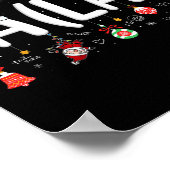 Fa (la)8 Grappige Kerstman Fa La Wiskunde Leraar Poster (Hoek)