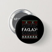Fa (la)8 Grappige Kerstman Fa La Wiskunde Leraar Ronde Button 5,7 Cm (Voorkant /achterkant)