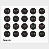 Fa (la)8 Grappige Kerstman Fa La Wiskunde Leraar Ronde Sticker (Vel)