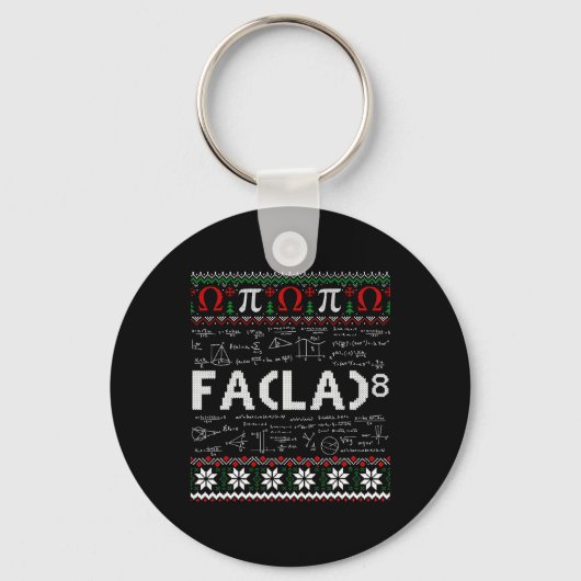 Fa (la)8 Grappige Kerstman Fa La Wiskunde Leraar Sleutelhanger (Voorkant)