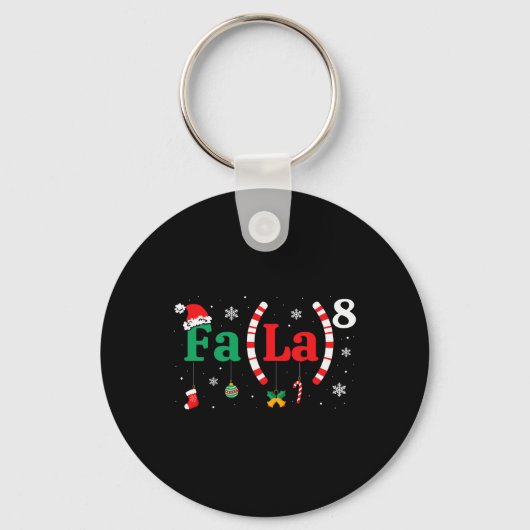 Fa (la)8 Grappige Kerstman Fa La Wiskunde Leraar Sleutelhanger (Voorkant)