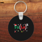 Fa (la)8 Grappige Kerstman Fa La Wiskunde Leraar Sleutelhanger (Voorkant)
