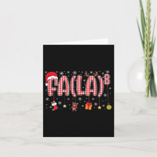 Fa (la)8 Grappige Kerstman Fa La Wiskunde Leraren Kaart