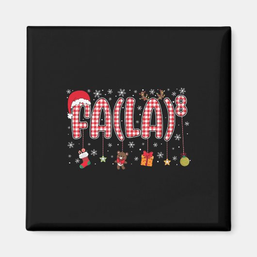 Fa (la)8 Grappige Kerstman Fa La Wiskunde Leraren Magneet (Voorkant)