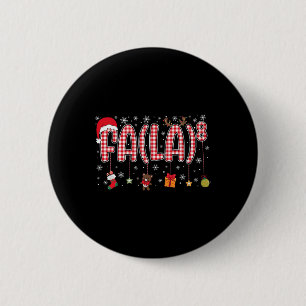 Fa (la)8 Grappige Kerstman Fa La Wiskunde Leraren Ronde Button 5,7 Cm