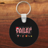 Fa (la)8 Grappige Kerstman Fa La Wiskunde Leraren Sleutelhanger (Voorkant)