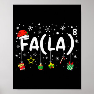 Fa (la)8 Grappige Kerstman Fa La Wiskundeleraar  Poster
