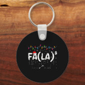 Fa (la)8 Grappige Kerstman Fa La Wiskundeleraar Sleutelhanger (Voorkant)