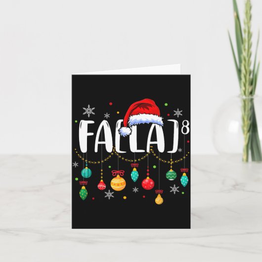 Fa (la) 8 Grappige Kerstman Santa Fa La Wiskundele Kaart (Voorkant)
