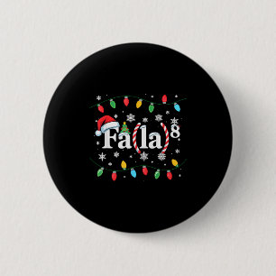 Fa (la) 8 Grappige Kerstman Santa Fa La Wiskundele Ronde Button 5,7 Cm