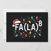 FA (LA)8 Grappige Kerstman Santa Fa La Wiskundeler Feestdagenkaart (Voorkant)