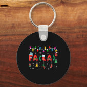 Fa (la) 8 Grappige Kerstverlichting Kerstman Fa La Sleutelhanger (Voorkant)