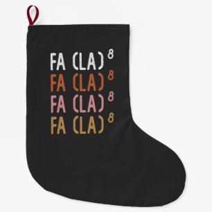 FA (LA)8 Grappige Nerdy Wiskunde Grote Kerstsok