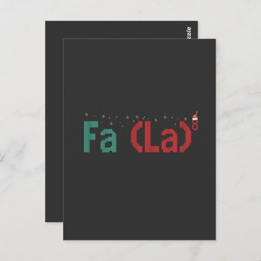 FA (LA)8 Grappige Nerdy Wiskunde Kerstmis Kerstcad Briefkaart (Voorkant / Achterkant)