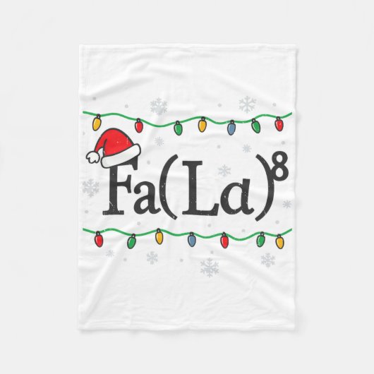 Fa (la) 8 Grappige Wiskundeleraar Kerstman Ugly Sw Fleece Deken (Voorkant)