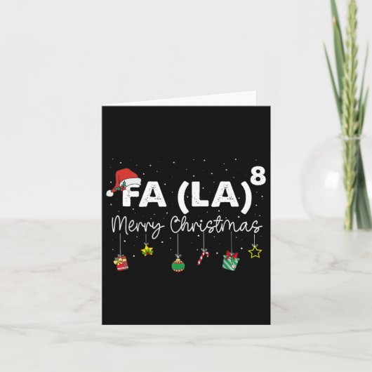 Fa (la)8 Kerst Grappig Santa Fa La Wiskunde Leraar Kaart (Voorkant)