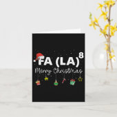 Fa (la)8 Kerst Grappig Santa Fa La Wiskunde Leraar Kaart (Gele Bloem)