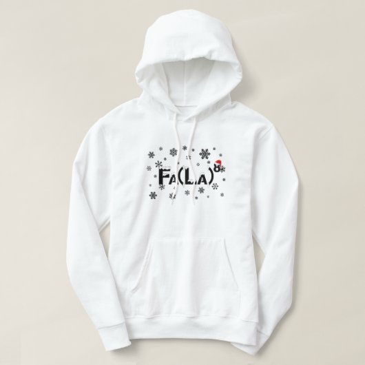 Fa La 8 Math Teacher Christmas Santa Hat Funny Xma Hoodie (Design voorkant)