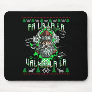 Fa La 8 Valhalla Santa Hat Viking Skull Kerstmis Muismat