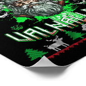 Fa La 8 Valhalla Santa Hat Viking Skull Kerstmis Poster (Hoek)