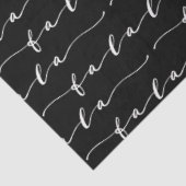 FA LA Black & White Calligraphy met kerstkarol Tissuepapier (Detail)