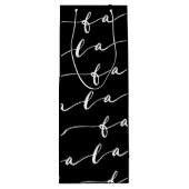 FA LA Black & White Calligraphy met kerstkarol Wijn Cadeautas (Achterkant)