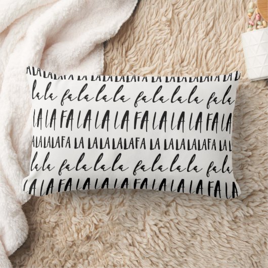 FA LA Black & White Typografisch kerstkarol Kussen (Deken)