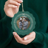 Fa La  Bladmuziek Familie Foto Kerst Ornament Kaart