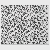 FA LA Bold Brush Letters Modern Zwart & Wit Cadeaupapier (Vlak)