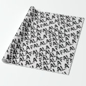 FA LA Bold Brush Letters Modern Zwart & Wit Cadeaupapier (Uitgerold)