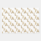 FA LA Bold Letters Modern Minimal Black & Gold Inpakpapier Vel (Voorkant)