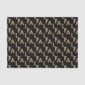 FA LA Bold Letters Modern Minimal Black & Gold Tissuepapier (Voorkant)