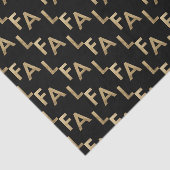FA LA Bold Letters Modern Minimal Black & Gold Tissuepapier (Detail)