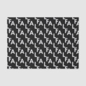 FA LA Bold Letters Modern Minimal Black & White Tissuepapier (Voorkant)