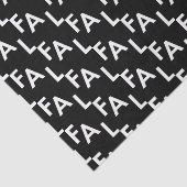 FA LA Bold Letters Modern Minimal Black & White Tissuepapier (Detail)
